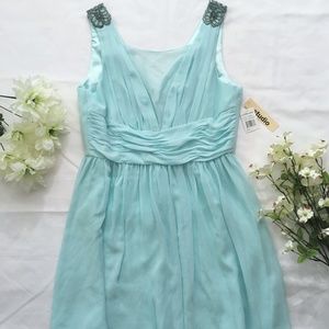 Jill Stuart Aquamint Formal Chiffon Dress